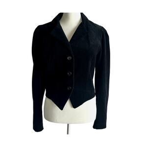 Laura Ashley Vintage Black Velvet Blazer
